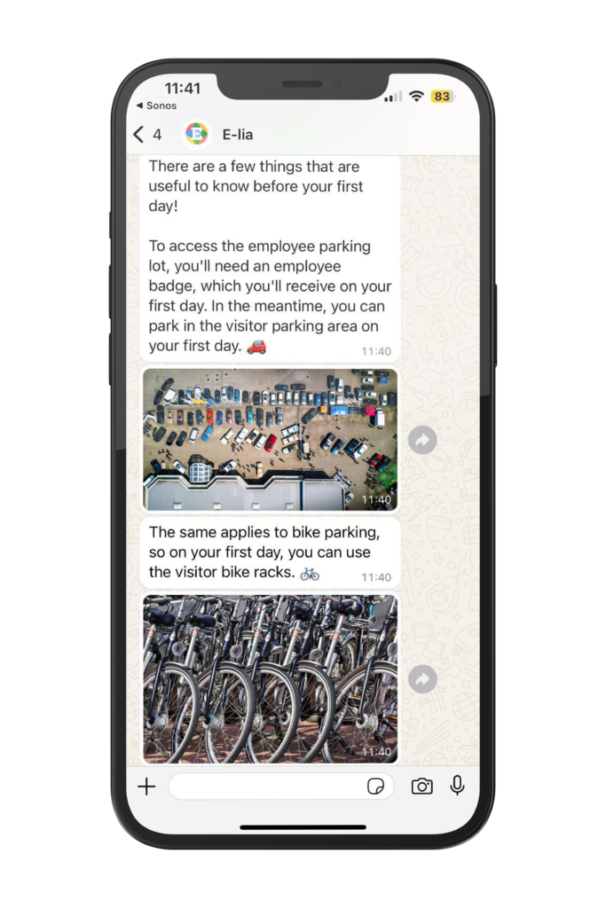 Onboarding with WhatsApp example