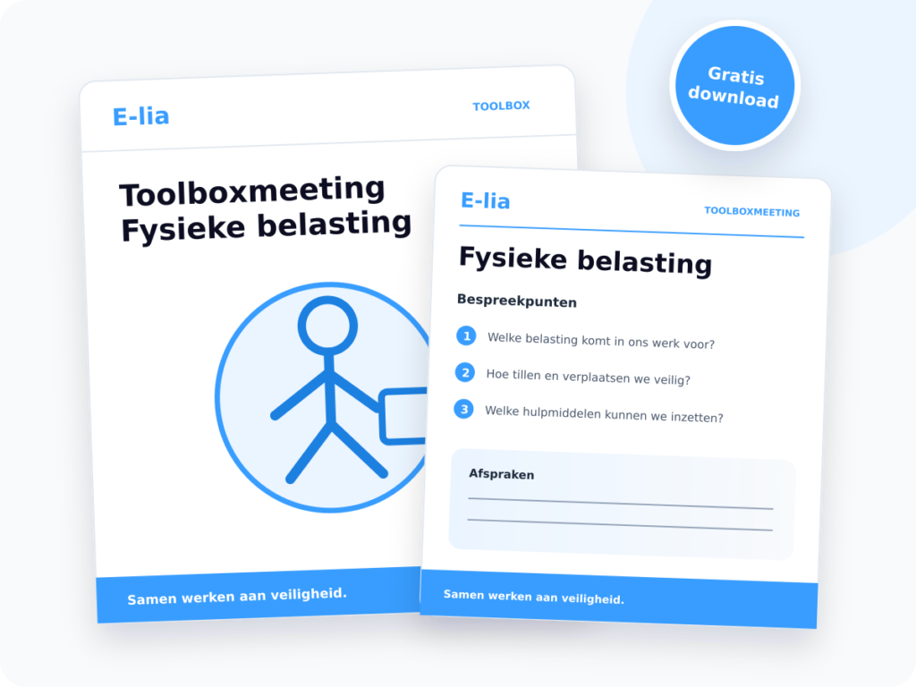 Voorbeeld van de toolbox fysieke belasting