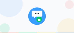 Chatbubbel-icoon, symbool voor toolboxmeeting via Whatsapp